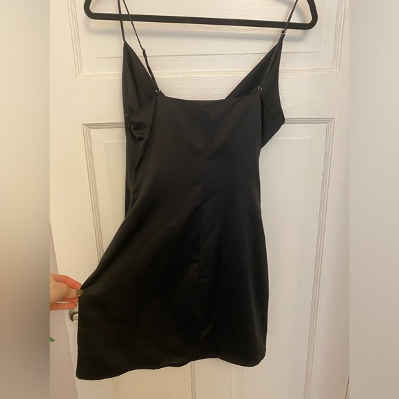 Black Dynamite satin mini wrap dress - Picture 2 of 2